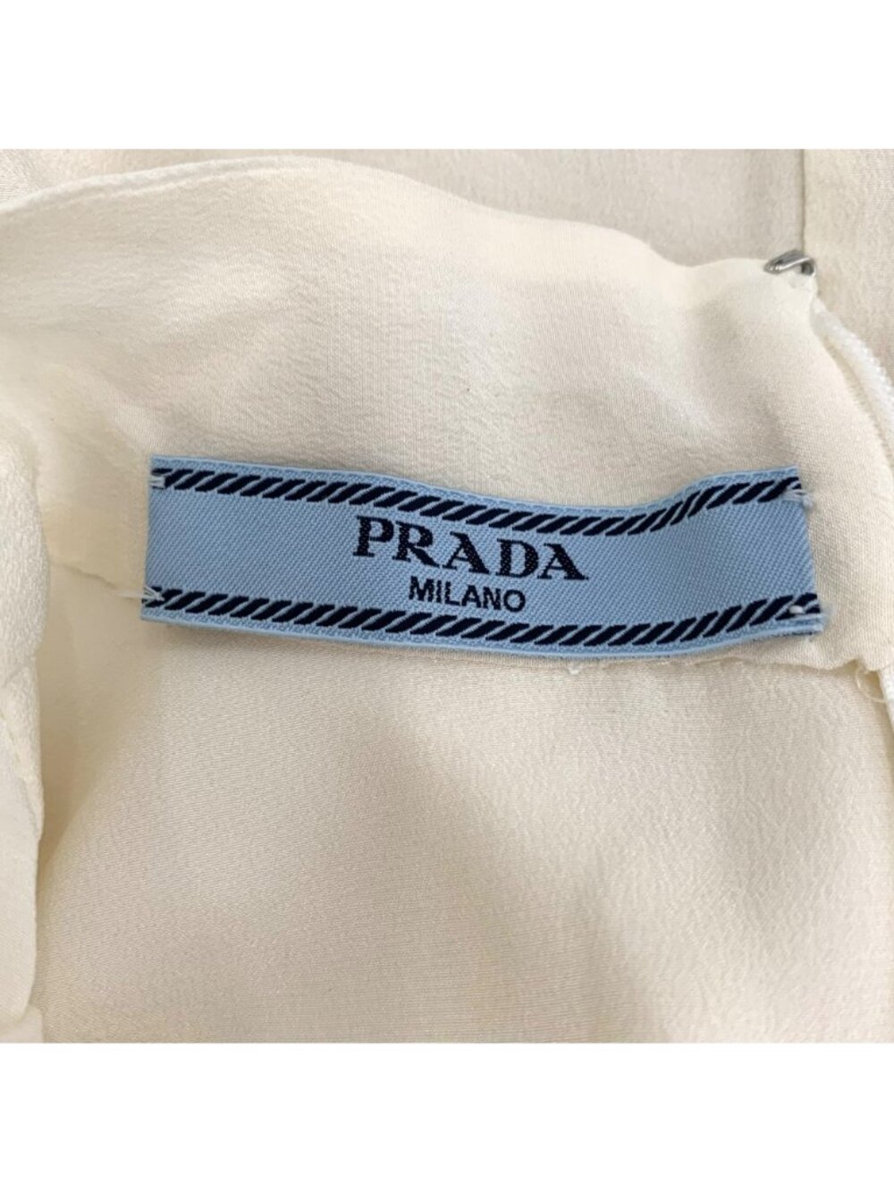 Prada Ivory Silk Long-Sleeve Blouse - Picture 6 of 8